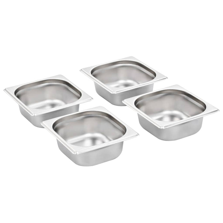 VIDAXL GASTRONORMBAKKEN 12 PC GN 1 6 65 mm Edelstahl