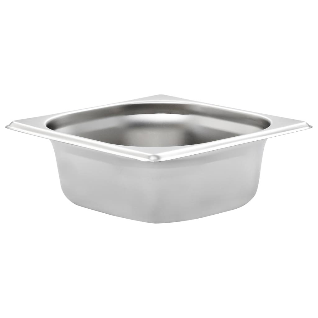 VIDAXL GASTRONORMBAKKEN 12 PC GN 1 6 65 mm Edelstahl