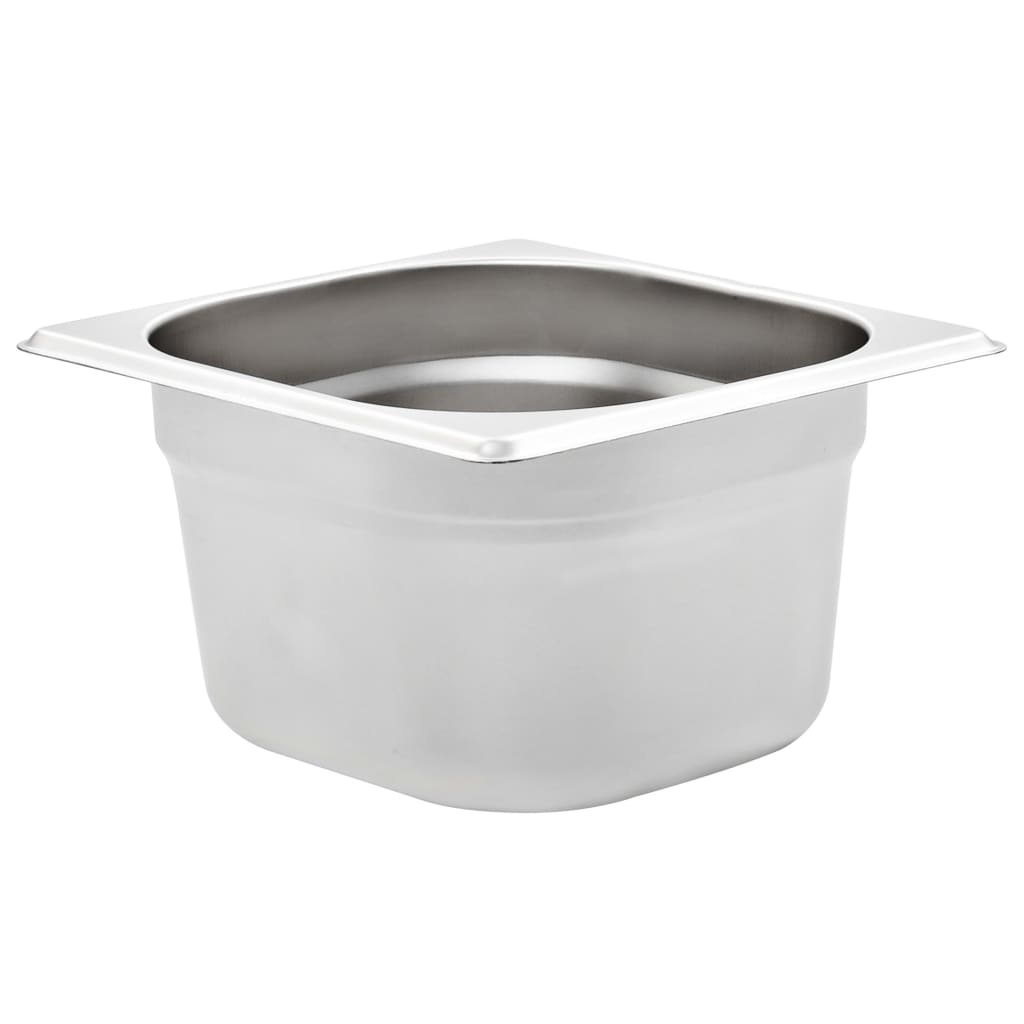 VIDAXL GASTRONORMBAKKEN 12 PC GN 1 6 100 mm Edelstahl