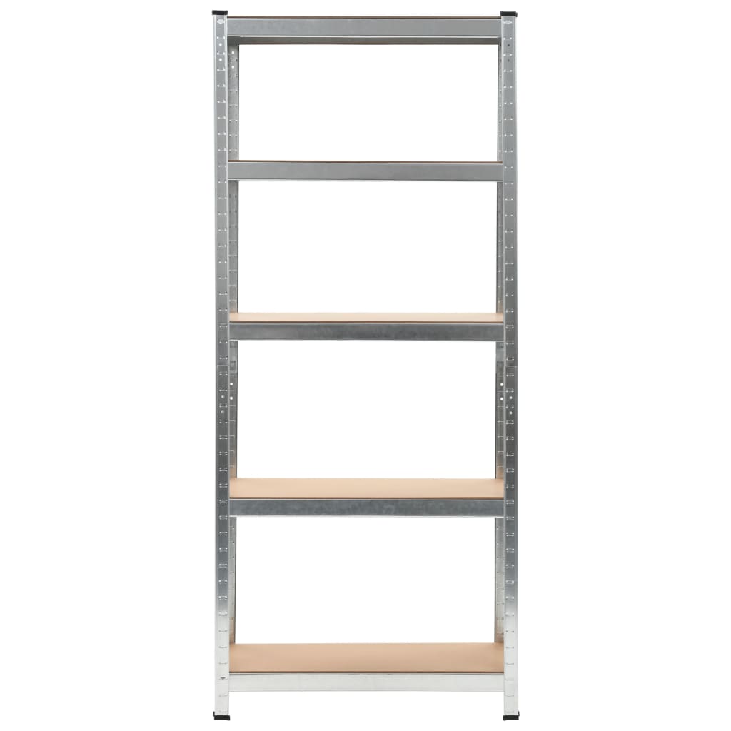 VIDAXL-LAGE RAG 5-LAYER-STAHL und PRICTIONED Holz Silberfarbe
