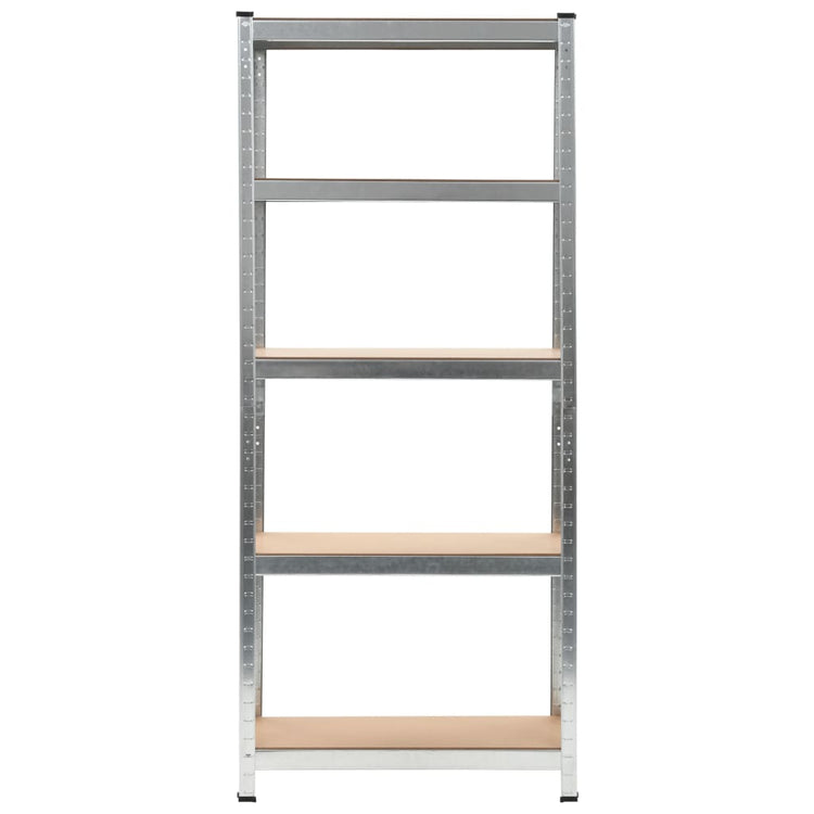 VIDAXL-LAGE RAG 5-LAYER-STAHL und PRICTIONED Holz Silberfarbe