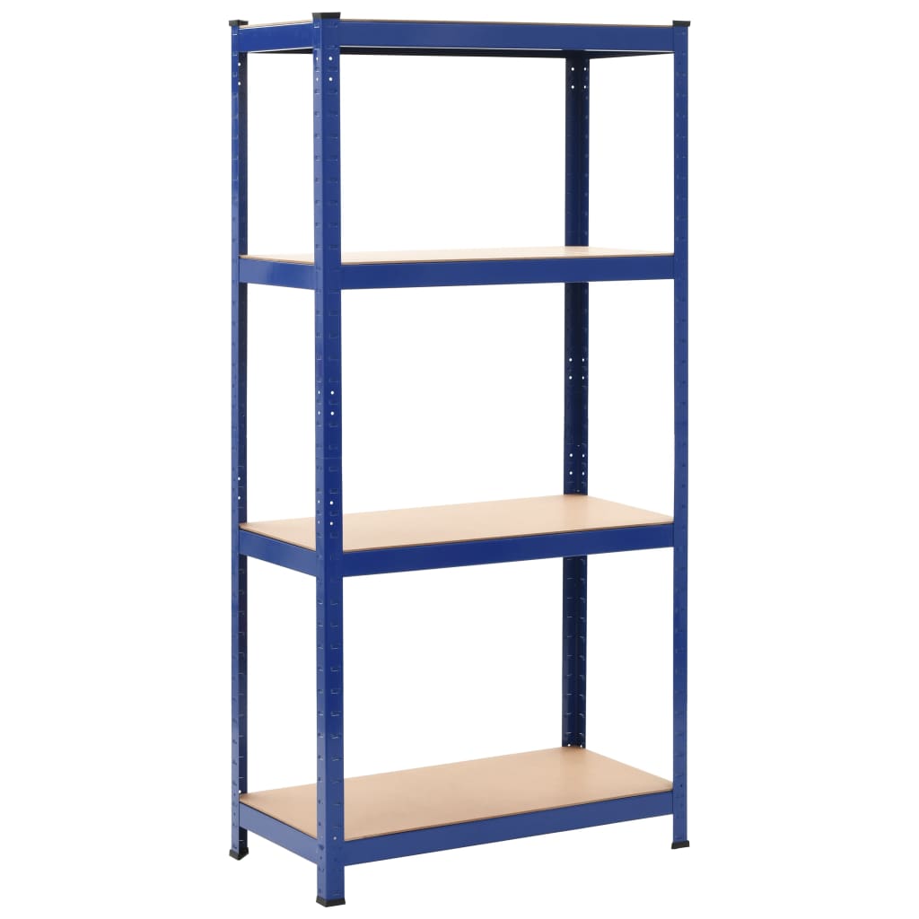 VIDAXL-LAGE RARK 4-Layer-Stahl und verarbeitetes Holzblau