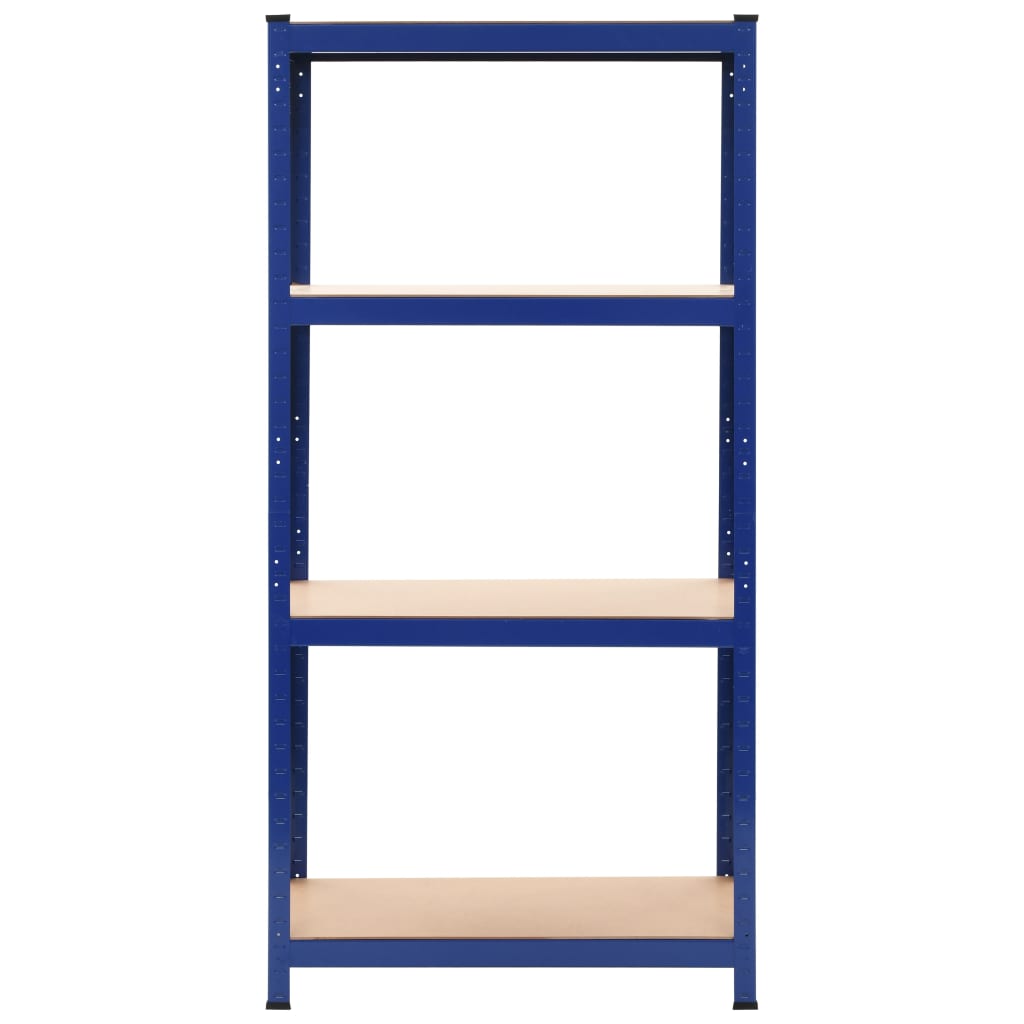 VIDAXL-LAGE RARK 4-Layer-Stahl und verarbeitetes Holzblau