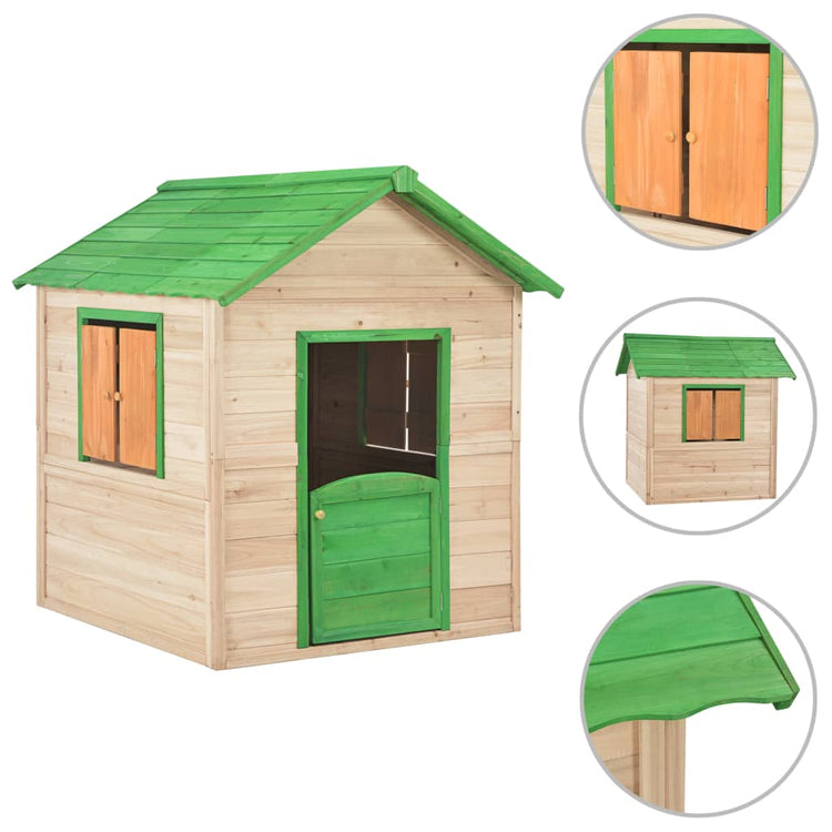 Vidaxl Kinderspielhaus Vurenhout Green