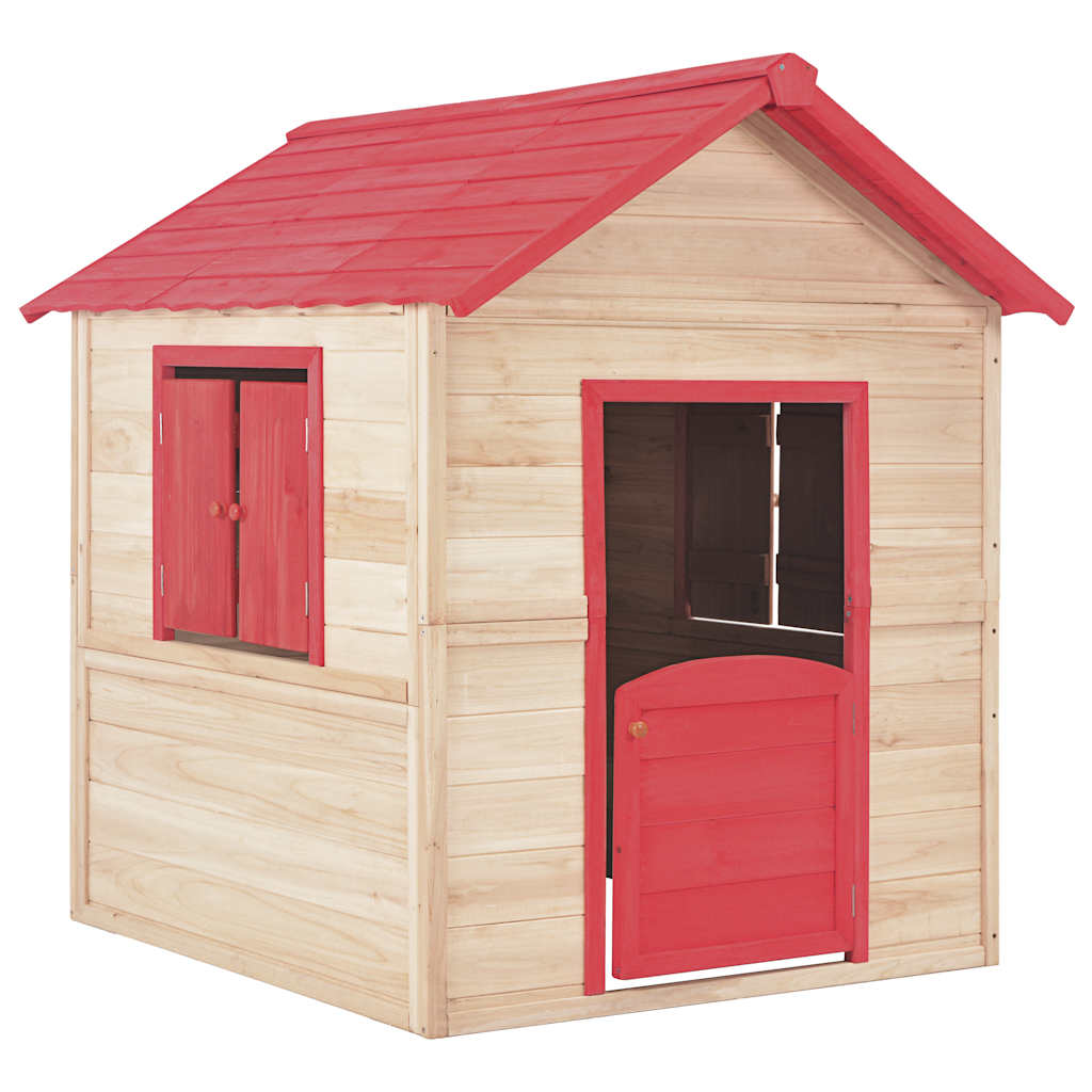 Vidaxl Kinder Speelhuis Vurenhout Rot