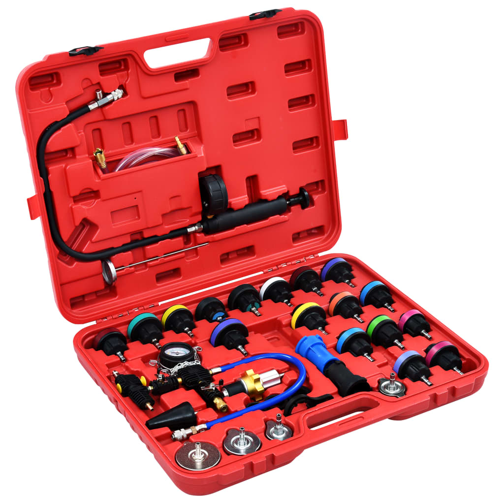 VIDAXL 28-Teile-Kühlsysteme Kühlerdrucktester-Set
