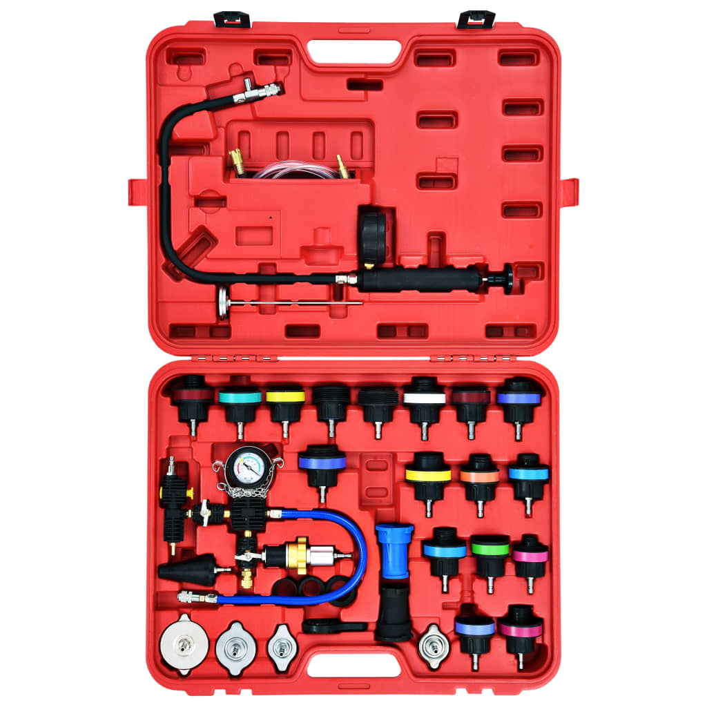 VIDAXL 28-Teile-Kühlsysteme Kühlerdrucktester-Set
