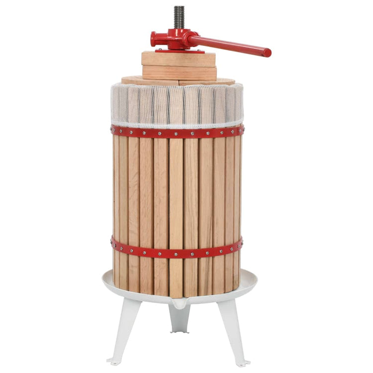 Vidaxl Früchte Weinpresse mit Stoffbeutel 24 l Eiche