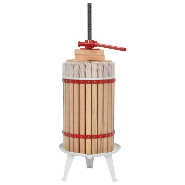 Vidaxl Früchte Weinpresse mit Stoffbeutel 30 l Eiche
