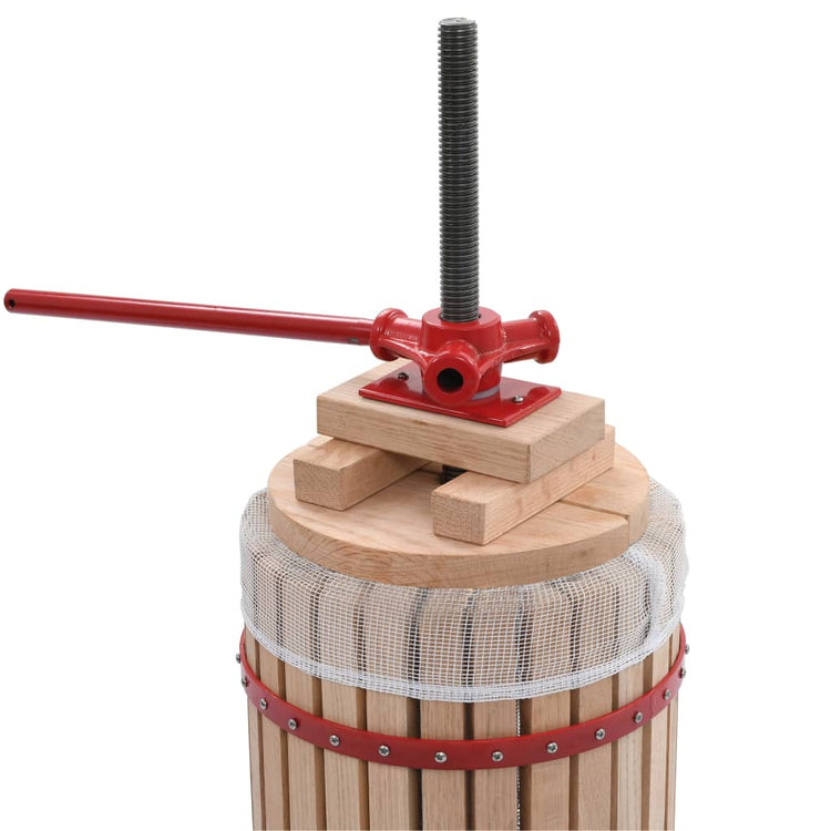 Vidaxl Früchte Weinpresse mit Stoffbeutel 30 l Eiche