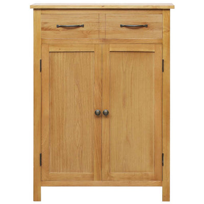 VIDAXL -Schuhschrank 76x37x105 cm Solid Eiche