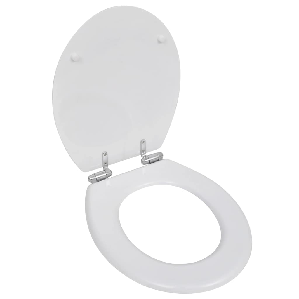 Vidaxl Toilettensitz mit weicher Abdeckung 2 ST MDF Weiß