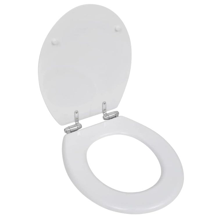 Vidaxl Toilettensitz mit weicher Abdeckung 2 ST MDF Weiß