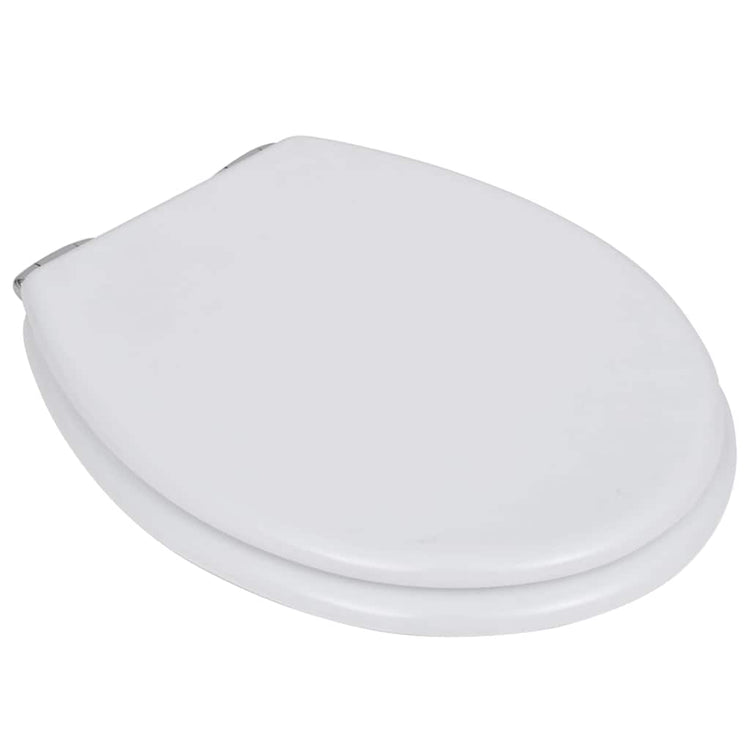 Vidaxl Toilettensitz mit weicher Abdeckung 2 ST MDF Weiß