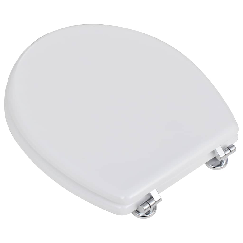 Vidaxl -Toilettensitze mit Deckel 2 ST MDF Weiß
