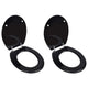 Vidaxl -Toilettensitze mit Deckel 2 ST MDF Schwarz