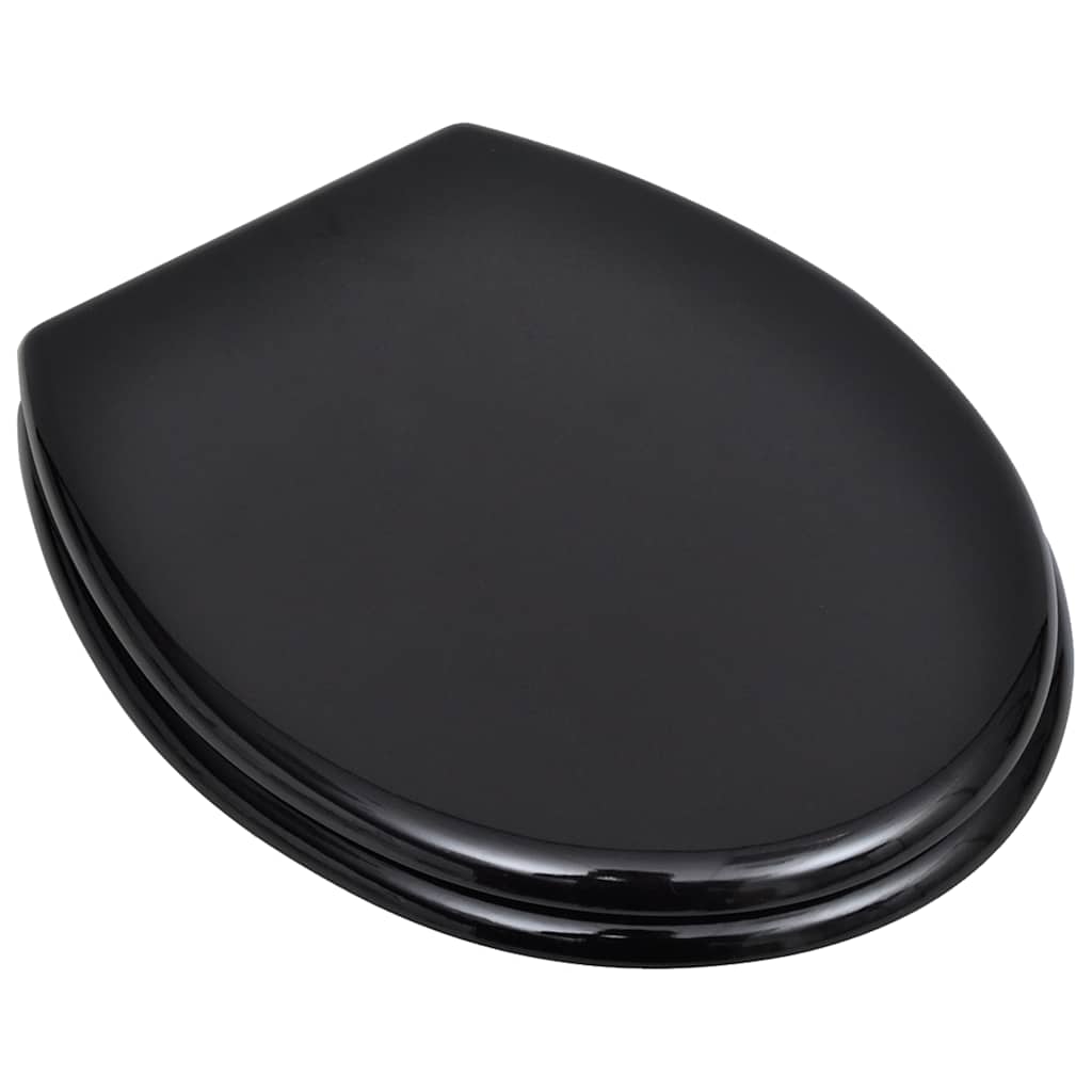 Vidaxl -Toilettensitze mit Deckel 2 ST MDF Schwarz