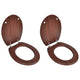 Vidaxl -Toilettensitze mit Deckel 2 ST MDF Braun