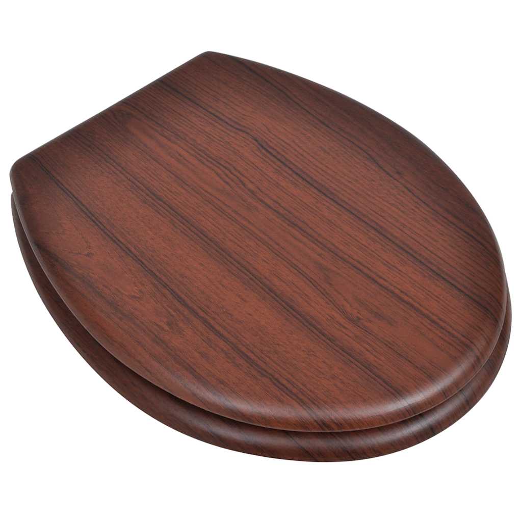 Vidaxl -Toilettensitze mit Deckel 2 ST MDF Braun