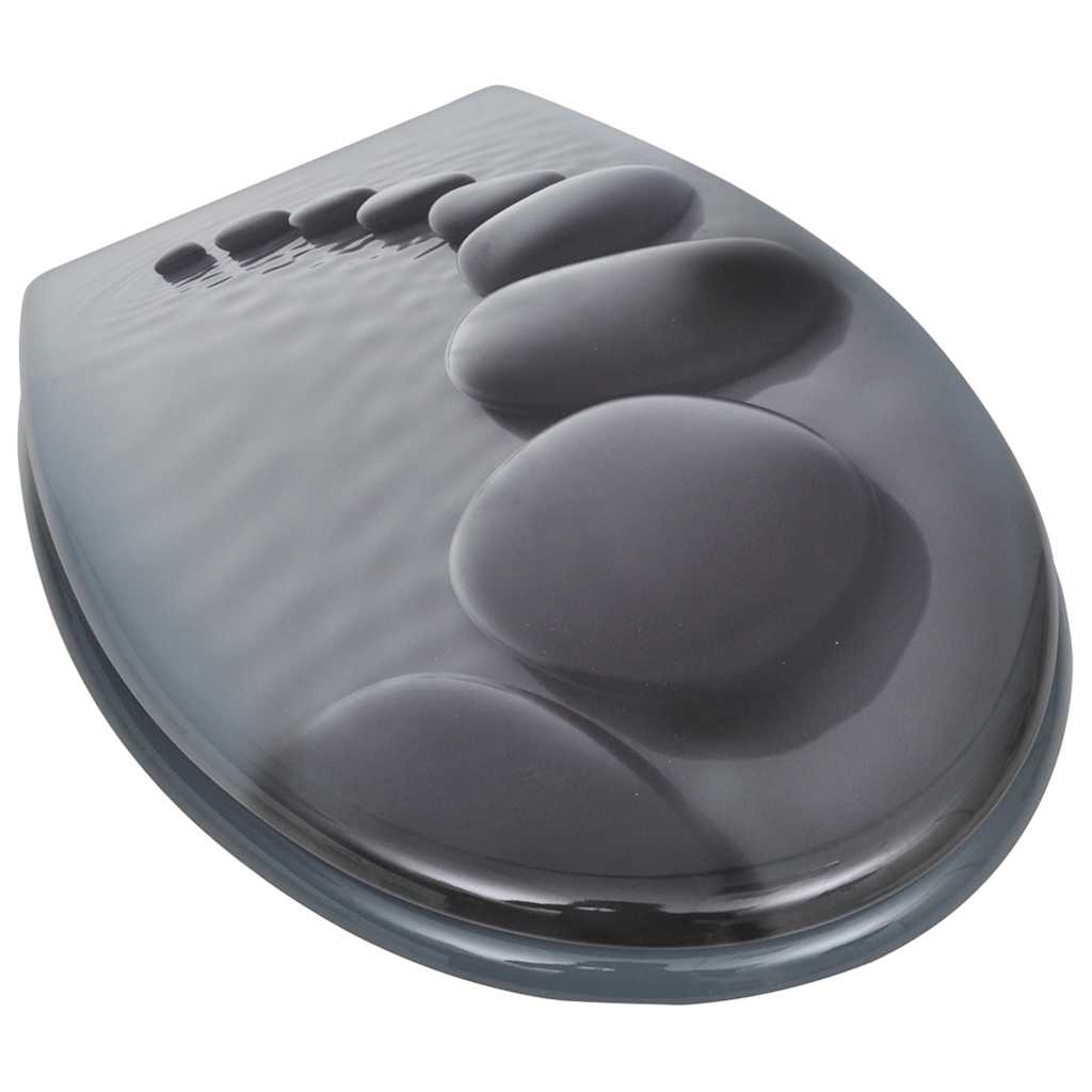Vidaxl -Toilettensitze mit Deckel 2 Stones MDF