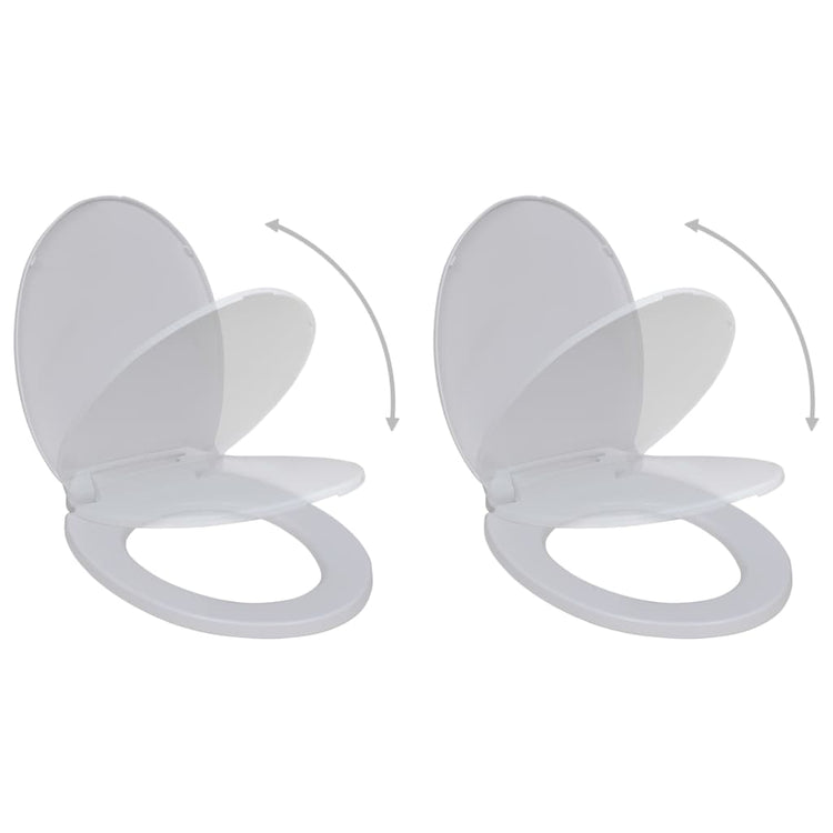 Vidaxl-Toilettensitze mit weichen Deckel 2 St Kunststoff weiß