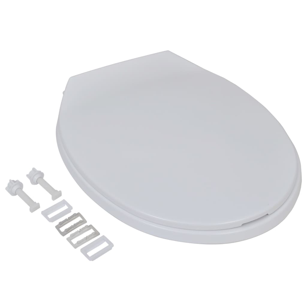Vidaxl-Toilettensitze mit weichen Deckel 2 St Kunststoff weiß