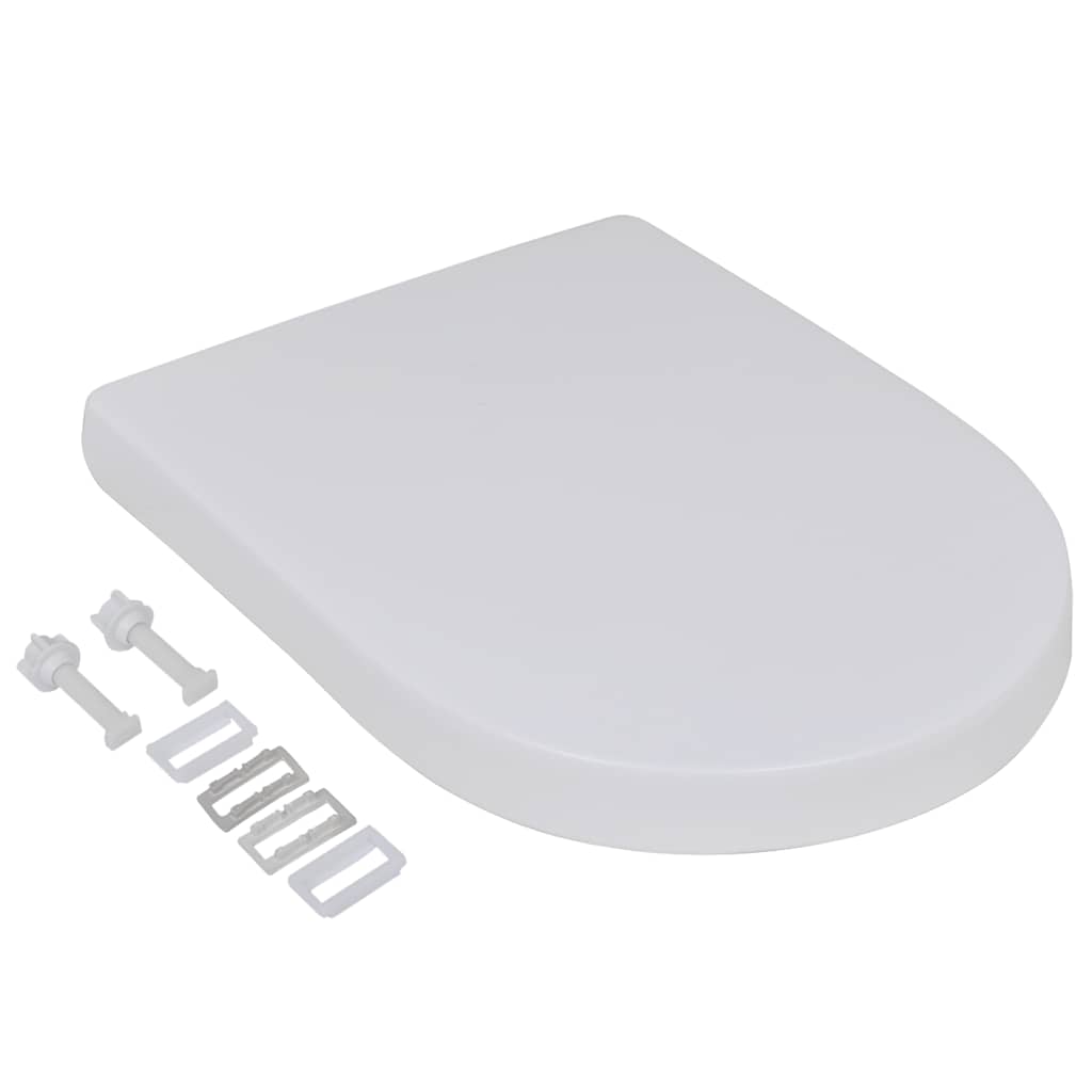 Vidaxl-Toilettensitze mit weichen Deckel 2 St Kunststoff weiß