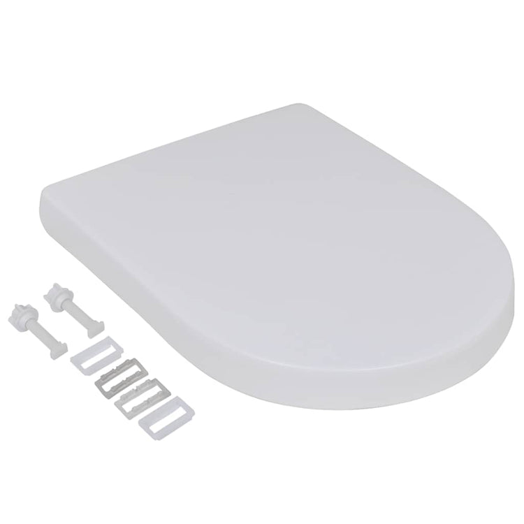 Vidaxl-Toilettensitze mit weichen Deckel 2 St Kunststoff weiß