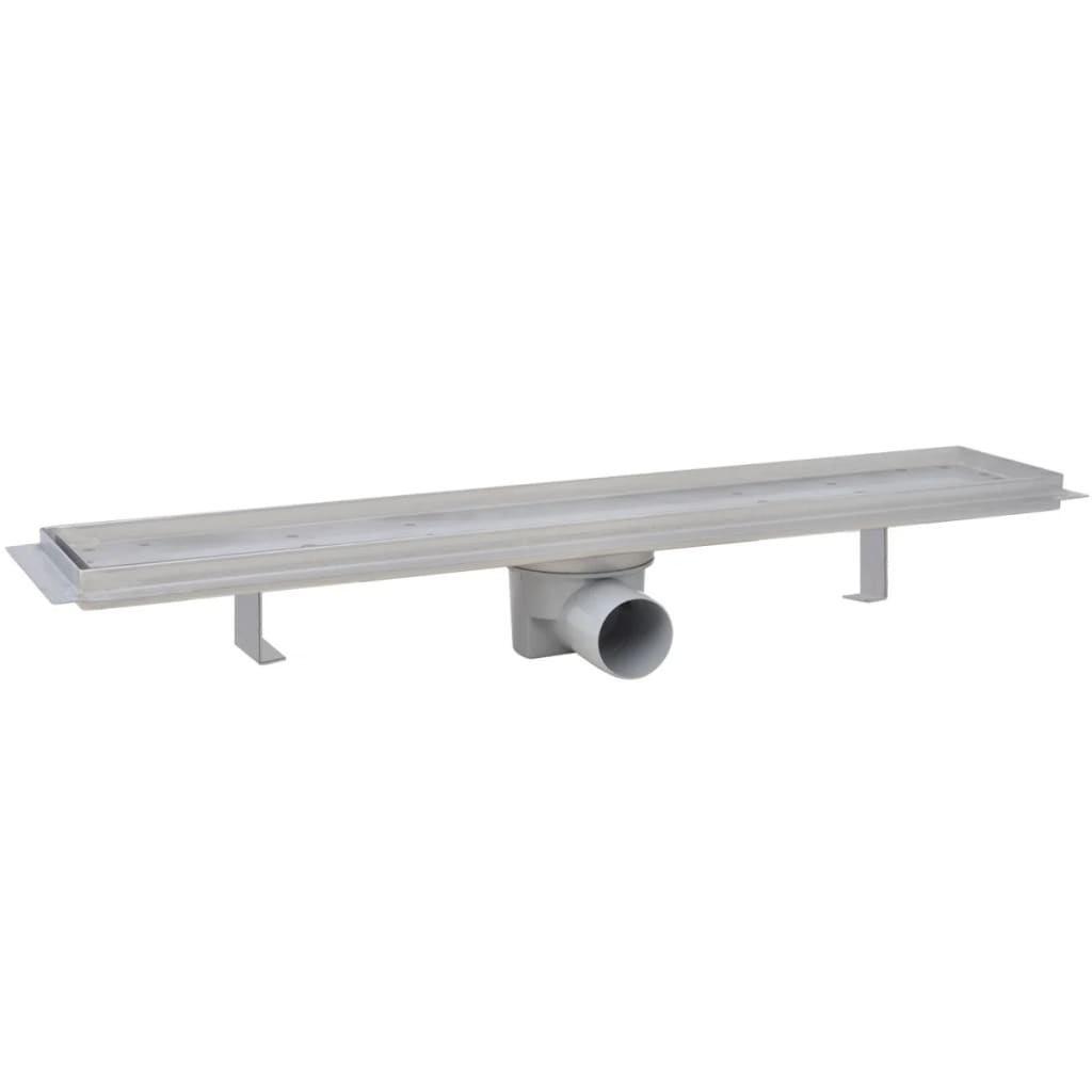 Vidaxl Duschabfluss 2 pc rechteckige 630x140 mm Edelstahl