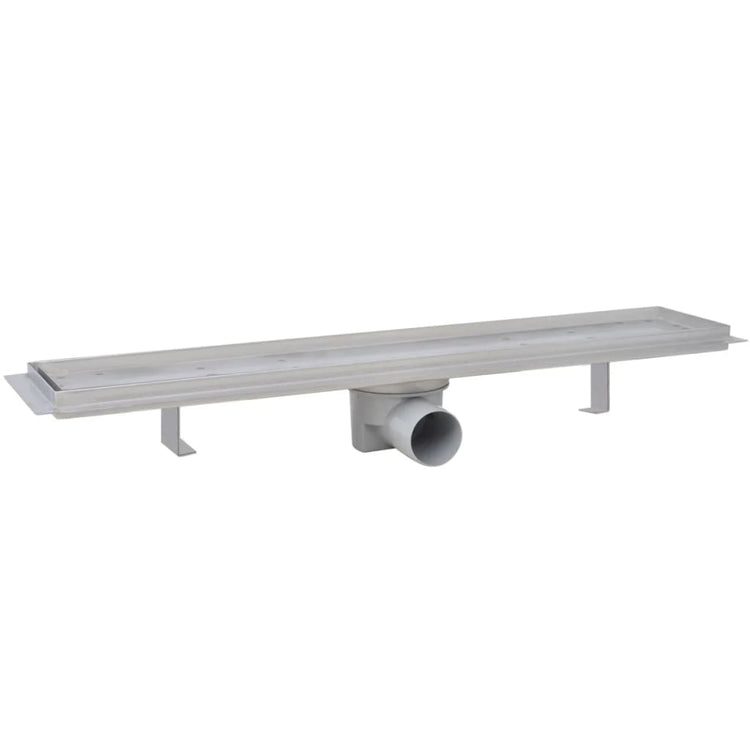 Vidaxl Duschabfluss 2 pc rechteckige 630x140 mm Edelstahl