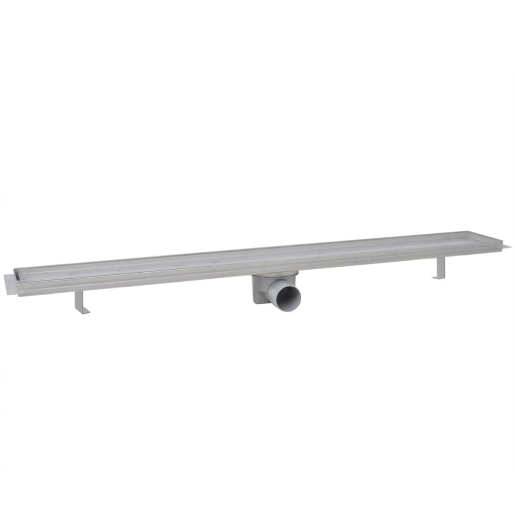 Vidaxl Duschabfluss 2 pc rechteckig 930 x 140 mm Edelstahl