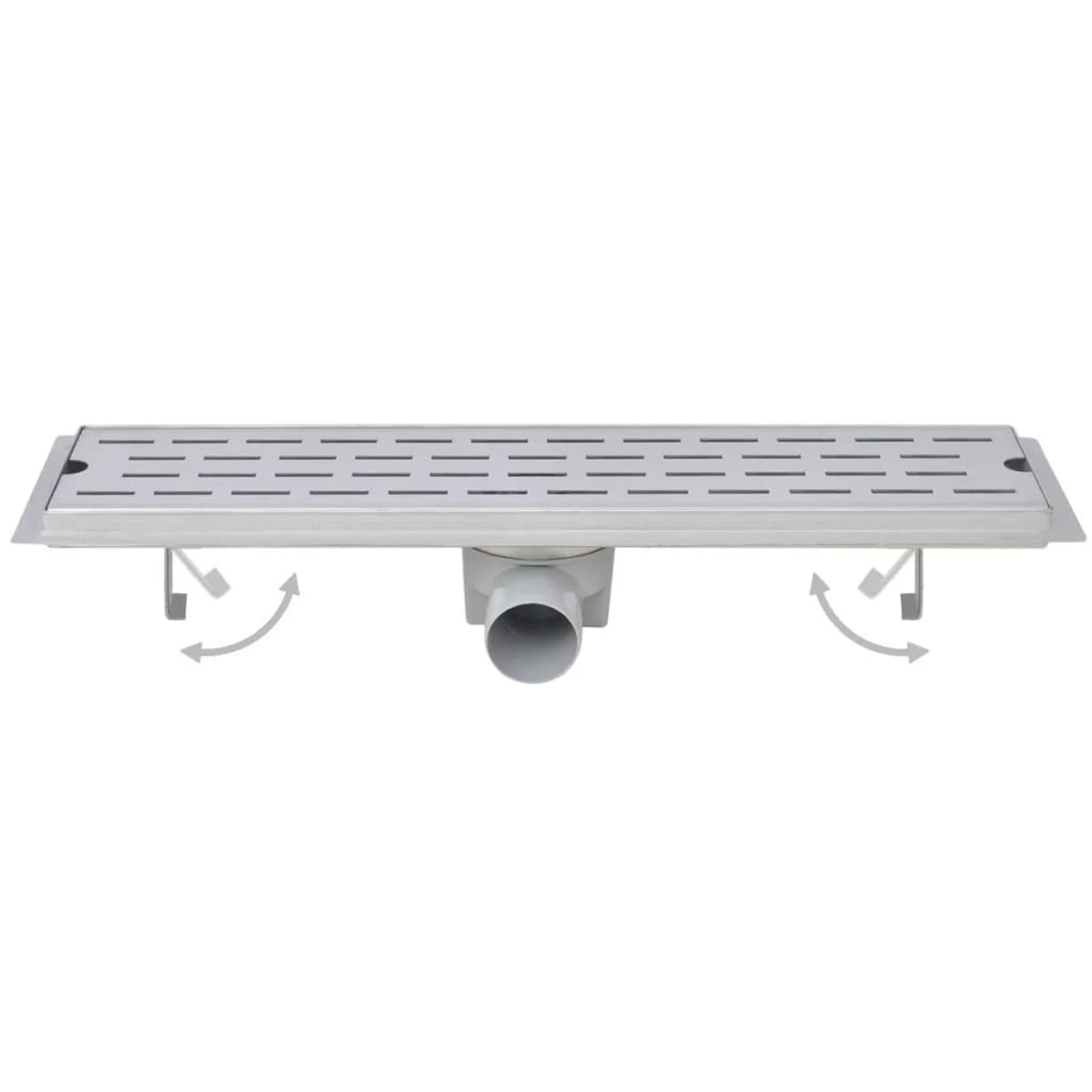 Vidaxl Duschabfluss 2 pc rechteckige Linie 930 x 140 mm Edelstahl