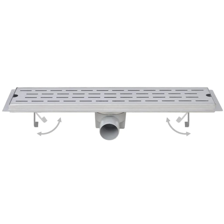 Vidaxl Duschabfluss 2 pc rechteckige Linie 930 x 140 mm Edelstahl