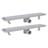 Vidaxl Duschabfluss 2 pc rechteckige Blase 630x140 mm Edelstahl