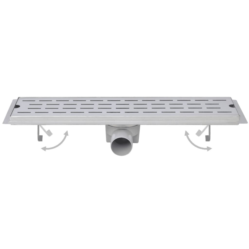 Vidaxl Duschabfluss 2 pc rechteckige Blase 630x140 mm Edelstahl