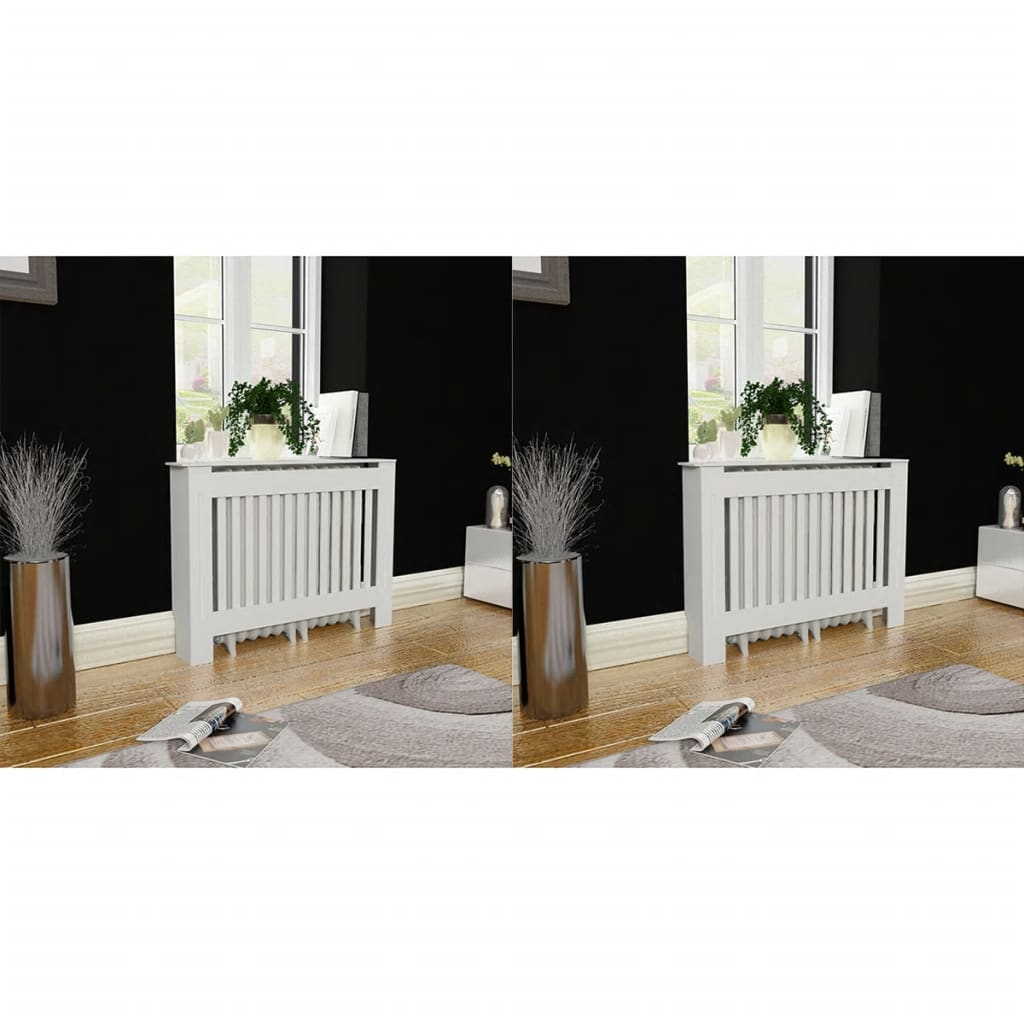VIDAXL -Radiatorkonstruktion 2 ST 112 cm MDF Weiß