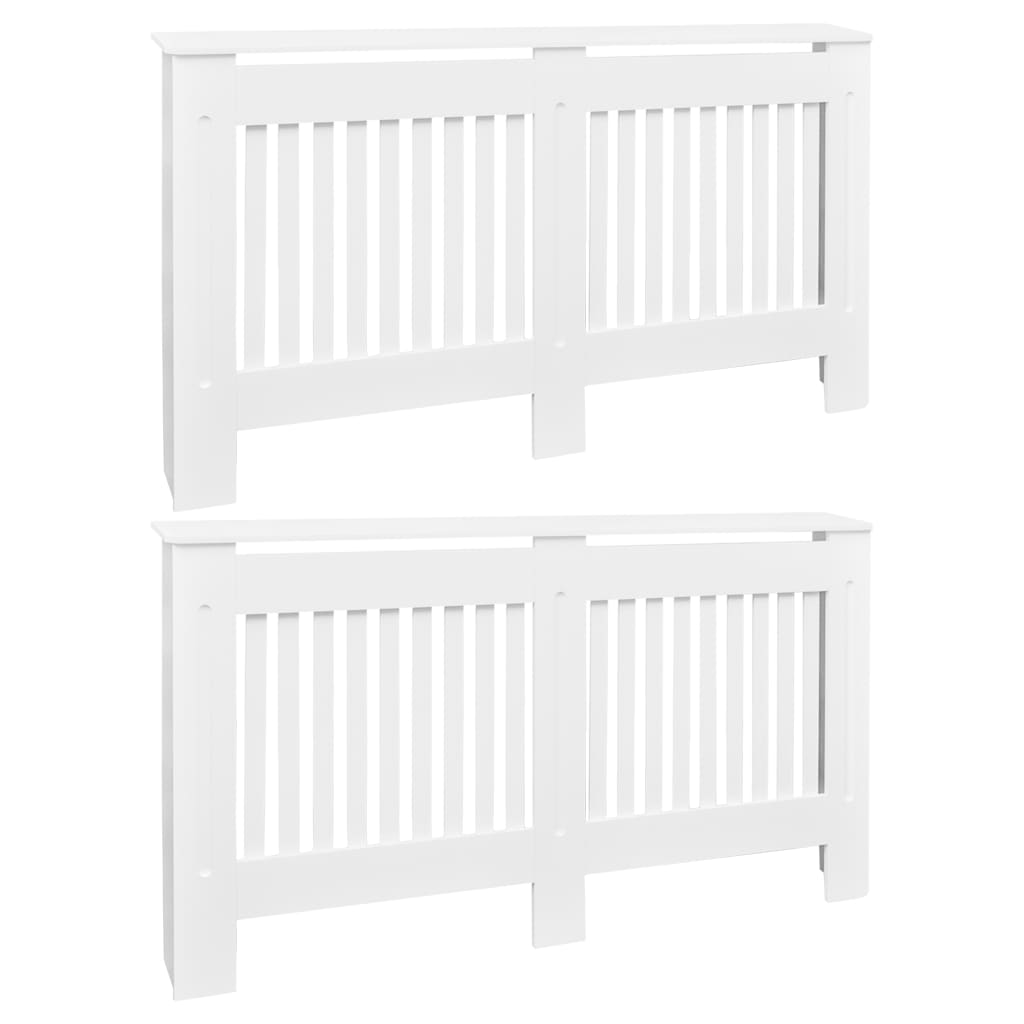VIDAXL -Radiatorkonstruktion 2 ST 152 cm MDF Weiß
