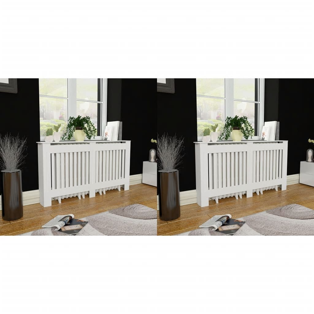 VIDAXL -Radiatorkonstruktion 2 ST 152 cm MDF Weiß