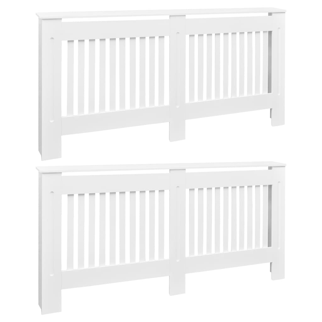VIDAXL -Radiatorkonstruktion 2 ST 172 cm MDF Weiß
