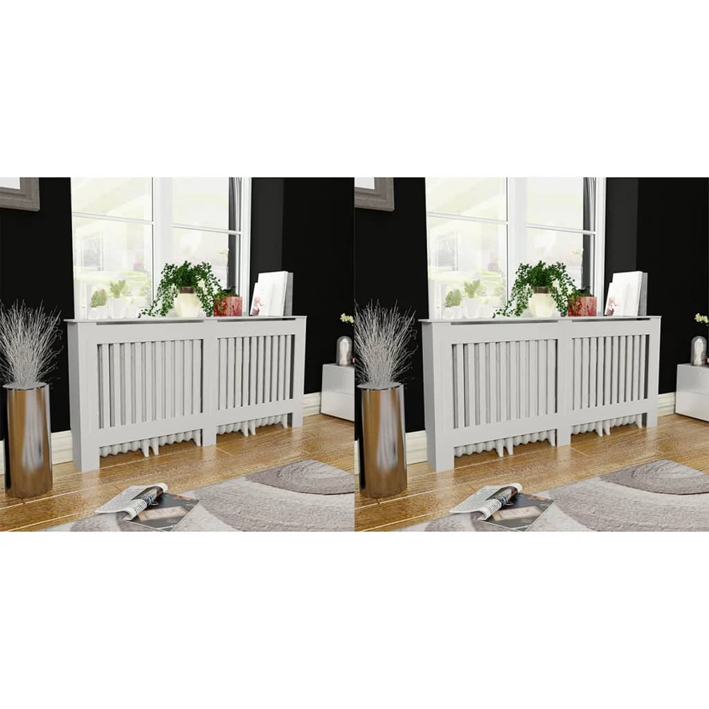 VIDAXL -Radiatorkonstruktion 2 ST 172 cm MDF Weiß