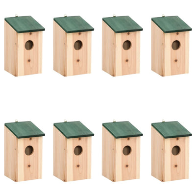 Vidaxl Vogelhäuser 8 Stcs 12x12x22 cm Holz