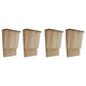 Vidaxl Bat -Schränke 4 Stcs 22x12x34 cm Holz