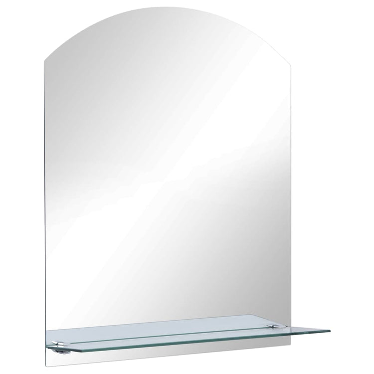 Vidaxl -Wandspiegel mit Regal 30x50 cm gehärtetes Glas
