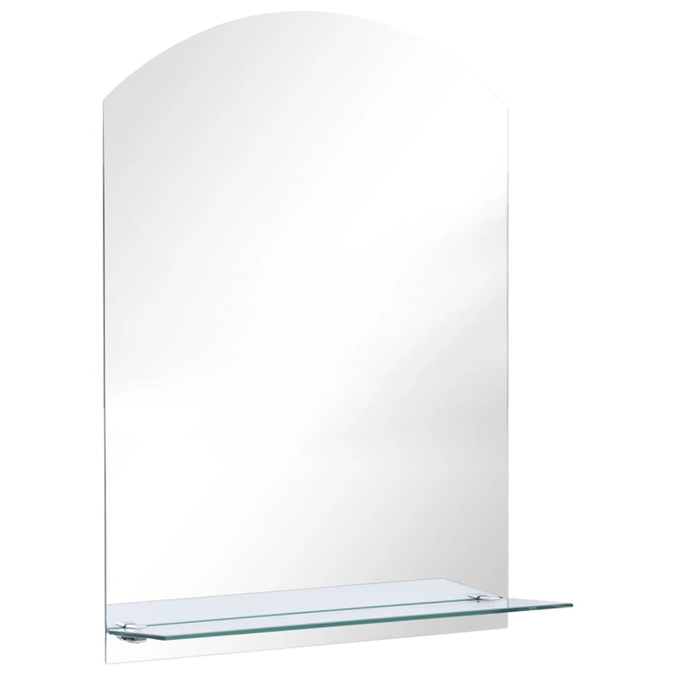 Vidaxl -Wandspiegel mit Regal 50 x 70 cm gehärtetes Glas