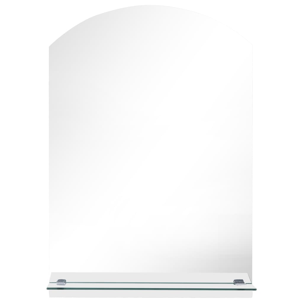 Vidaxl -Wandspiegel mit Regal 50 x 70 cm gehärtetes Glas