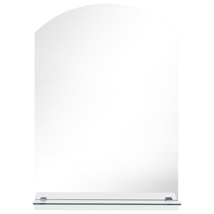 Vidaxl -Wandspiegel mit Regal 50 x 70 cm gehärtetes Glas
