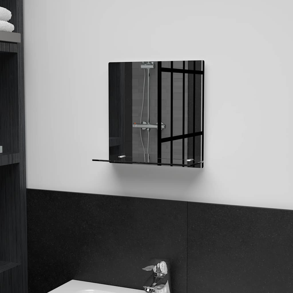 Vidaxl -Wandspiegel mit Regal 30 x 30 cm gehärtetes Glas