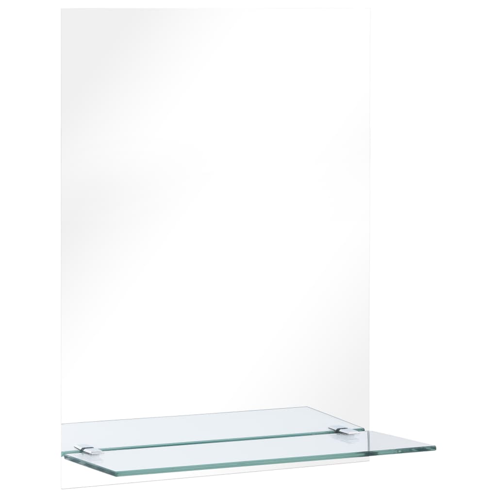 Vidaxl -Wandspiegel mit Regal 30x50 cm gehärtetes Glas