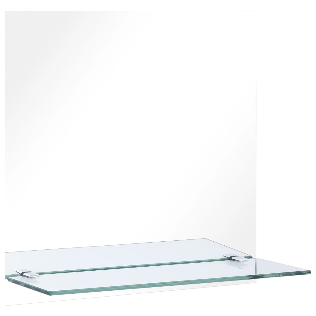 Vidaxl -Wandspiegel mit Regal 50x50 cm gehärtetes Glas