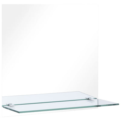 Vidaxl -Wandspiegel mit Regal 50x50 cm gehärtetes Glas